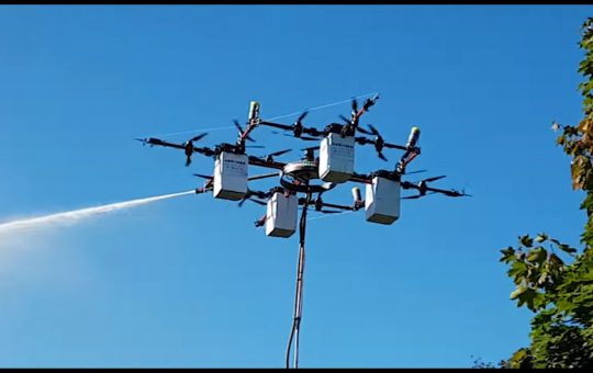 Drone Bombeiro sendo textado na Austria